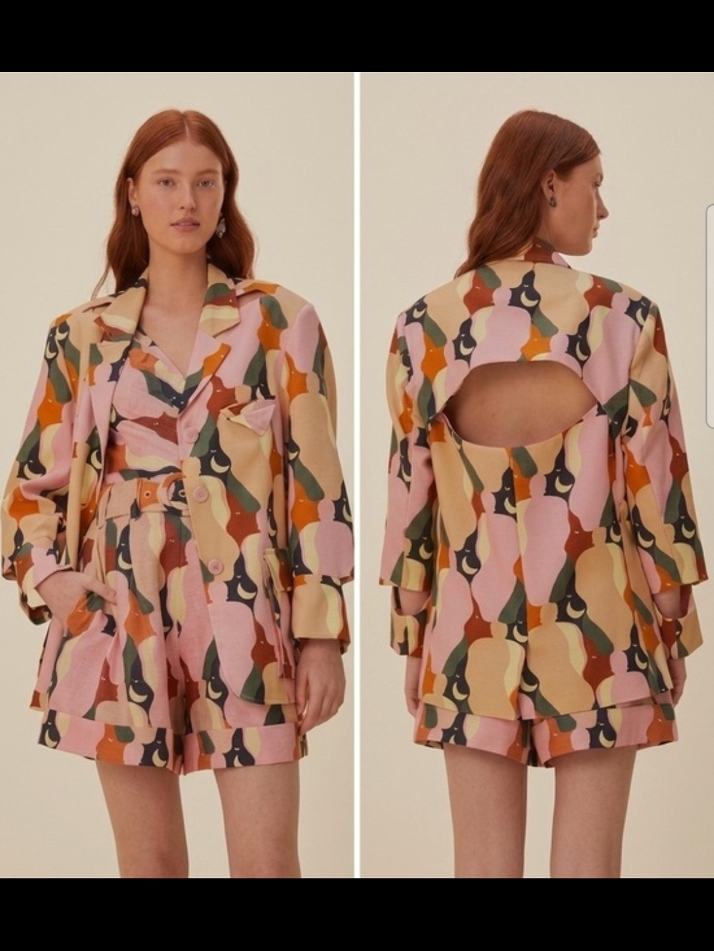 FARM Rio The Kiss Cutout Blazer NWT
